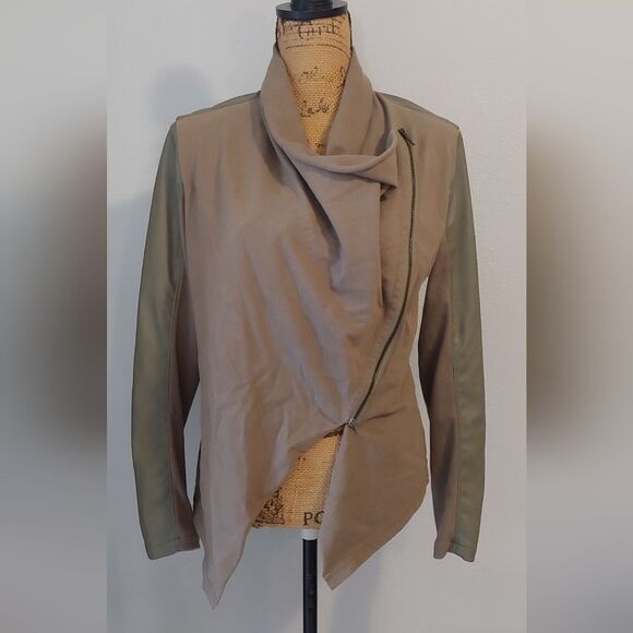 Blank NYC Faux Leather Zip Up Jacket Sz M - Picture 1 of 11